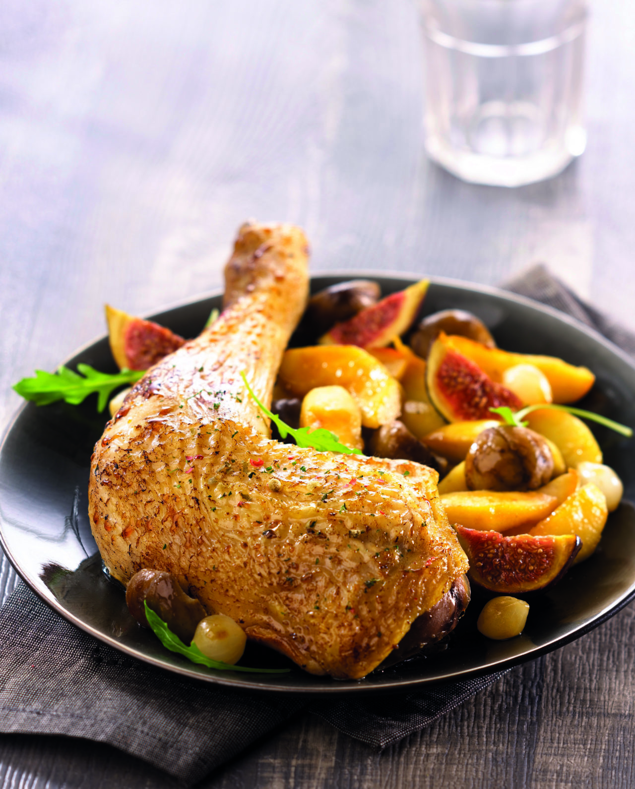 Cuisses de poulet Fermier au four et sa poêlée de légumes